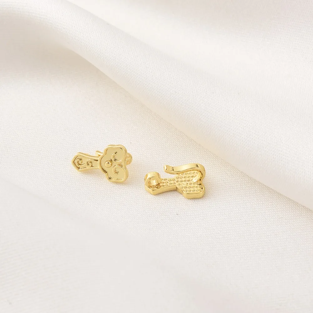 

Застежка на лацкане Ruyi из настоящего золота 18 карат с медным покрытием, ожерелье-браслет ручной работы своими руками, серебряная застежка-крючок в виде бабочки на конце