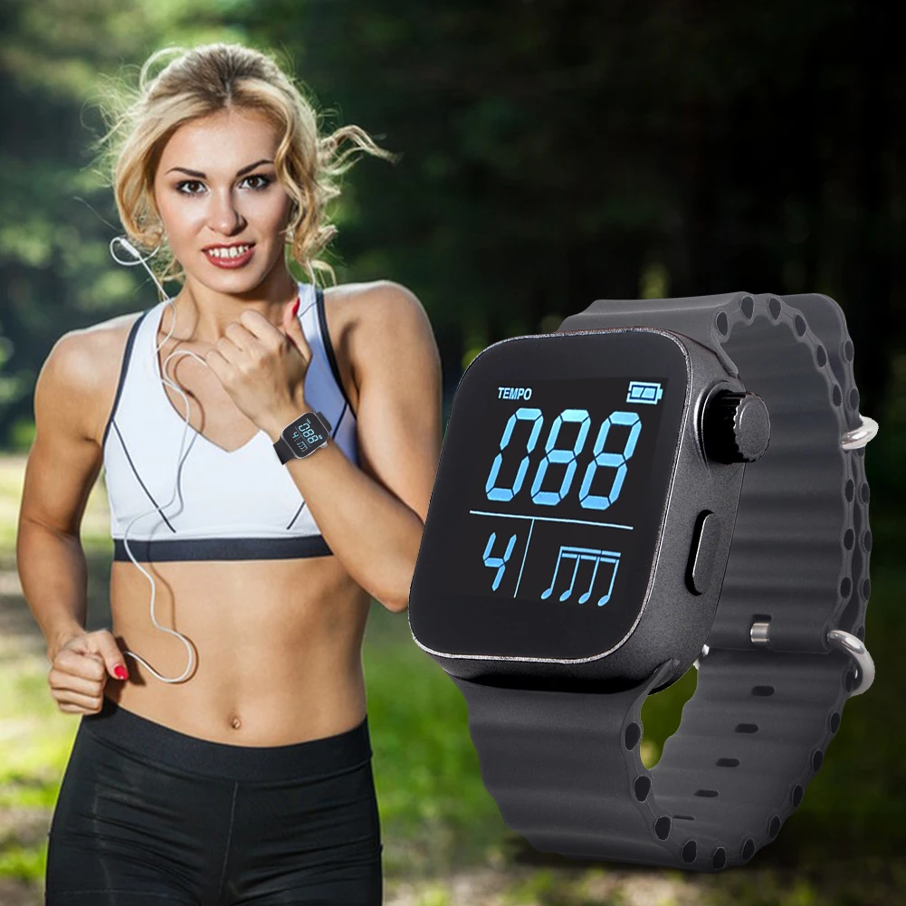 40-240 Bpm أدوات ذكية يمكن ارتداؤها ساعة عد فوز النبض تهتز المسرع لجميع أدوات الموسيقى
