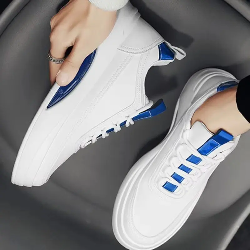 حذاء رجالي منصة في الهواء الطلق الرجال أحذية رياضية كاجوال موضة احذية الجري البيضاء تنفس الذكور حذاء رياضي خفيف المشي أحذية التنس