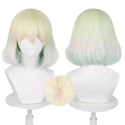 Land of The Lustrous Diamond Cosplay Wig Houseki No Kuni Short Gradient Bob Colorful Hair Role Play Wigs+Wig Cap