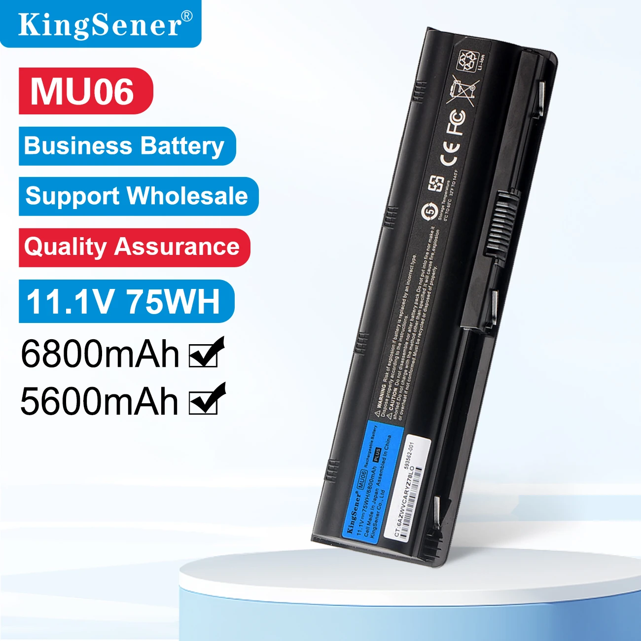 

KingSener MU06 Аккумулятор для ноутбука HP Pavilion G4 G6 G7 G42 CQ32 CQ42 CQ62 CQ72 DM4 HSTNN-CBOX HSTNN-Q60C HSTNN-CB0W MU09 DM4