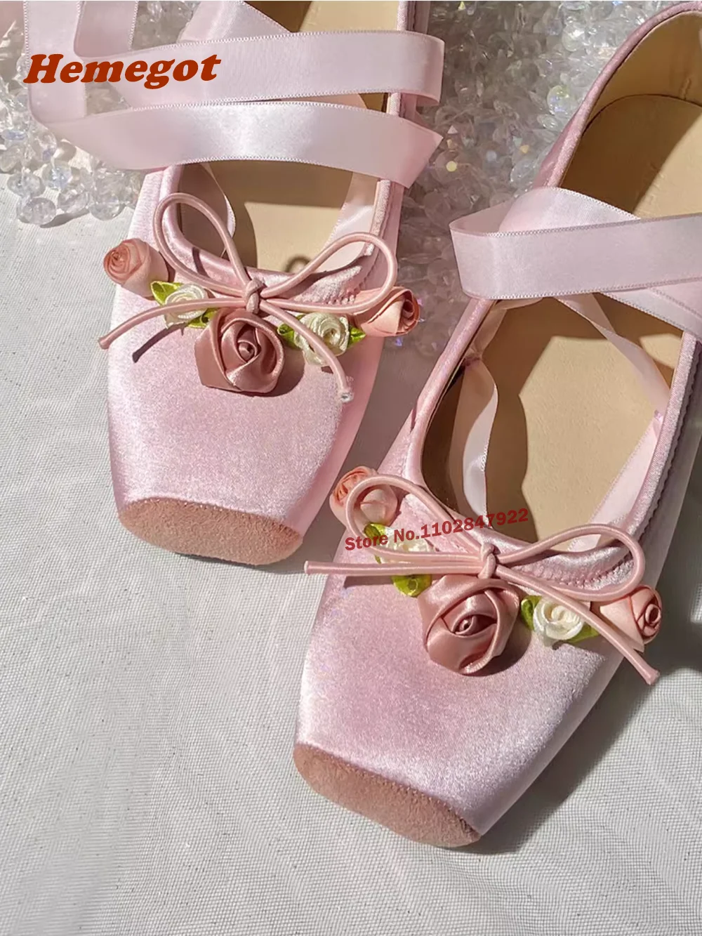 cross-strappy-ballet-flats-shoes-rose-knot-satin-women's-pumps-shallow-slip-on-solid-sweet-shoes-dance-shoes-for-girls-luxury