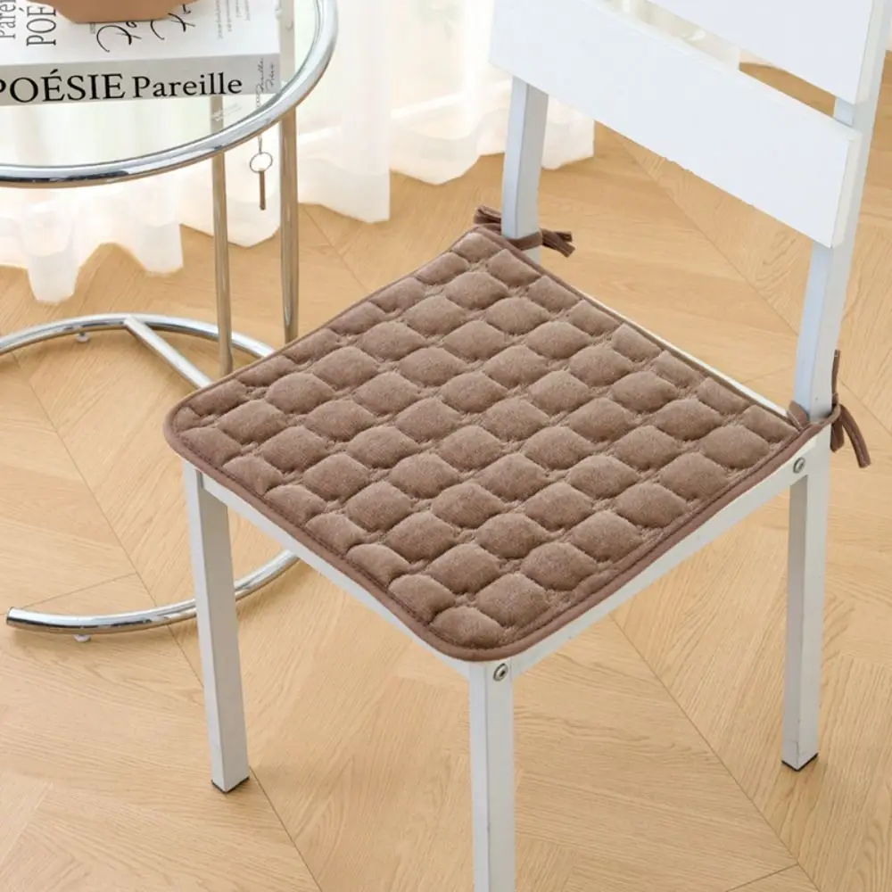 Soft 45x45cm Seat Cushion Plus Velvet Non Slip Student Chair Pad Flannel Warm Car Seat Pad Office Home Decor