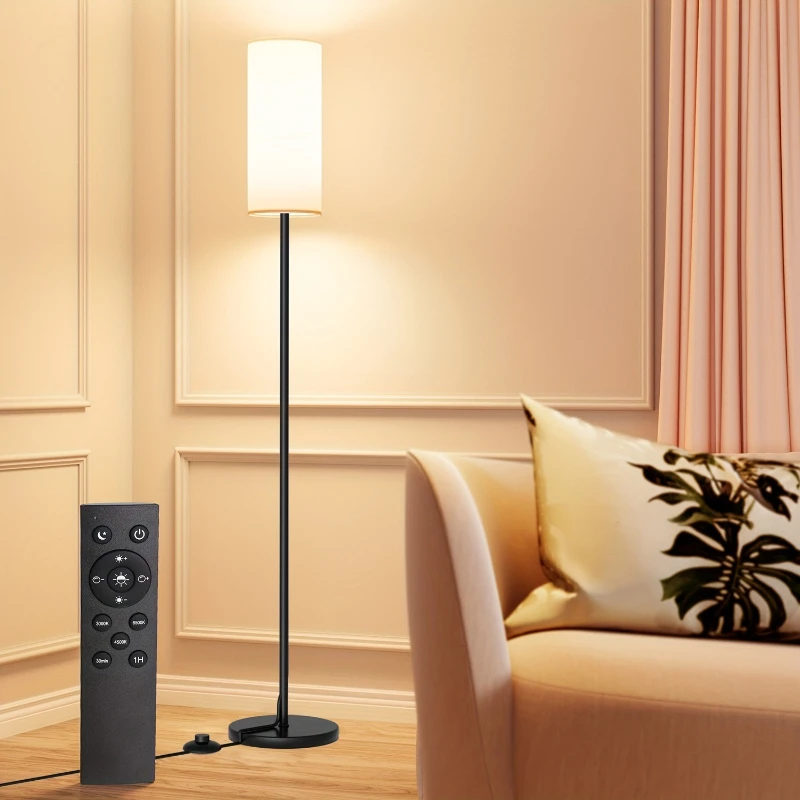 Iron Flicker Free Floor Lamp Minimalist Stepless Dimming Floor Lamps Living Room Bedroom Lighting Light High Color Rendering