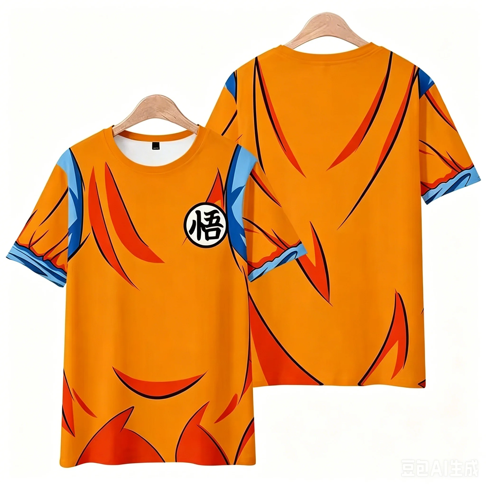 Klassisches „Dragon Ball Z“ Super Saiyan Goku 3D-gedrucktes, atmungsaktives T-Shirt, cooles Anime-T-Shirt für Jungen und Mädchen – Detail 5