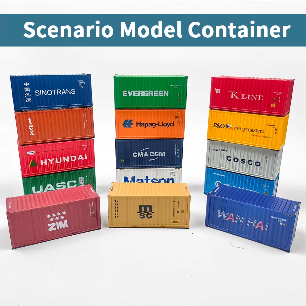 

20FT Miniature Shipping Container Model Carge Box Storage Box For Railway Train Accessories Collection Craft Creative Gift 1Pcs