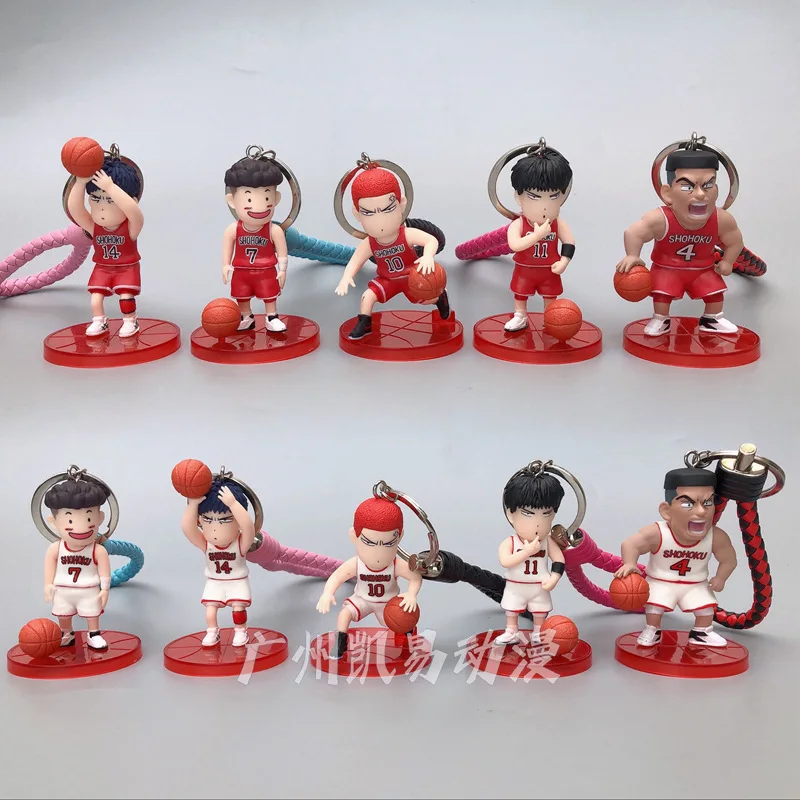 Figuras de acción de Anime Slam Dunk, 5 piezas, 7-8cm, Sakuragi, Hanamichi, kaade, Rukawa, modelo de Pvc, llavero, muñecas, juguete, decoración, regalo para niños