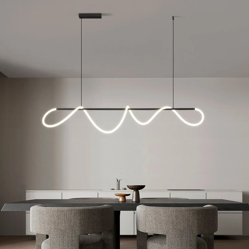 Nordic Line Chandeliers for Dining Room, Home Decor, Lustre Pendant Lights, Lâmpadas suspensas, Luminária, Iluminação interior