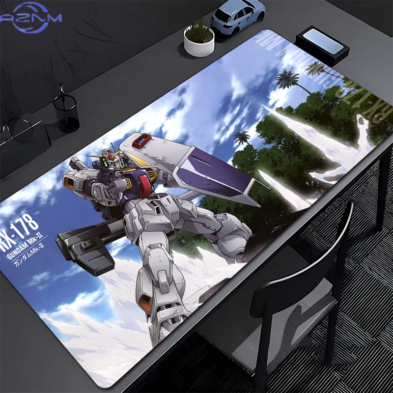 Mechanical Warrior Gundam Mk II Mouse Pad Large Computer Office Game Table Mats Anti-slip Gaming coaster Long Desk Pads Mousepad