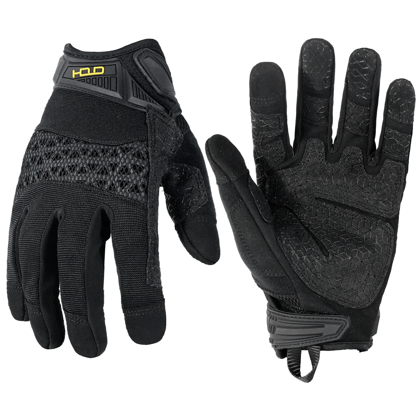 HANDLANDY Tactical Gloves, Flexible Grip Work Gloves for Men, Touchscreen Utility Mechanics Gloves