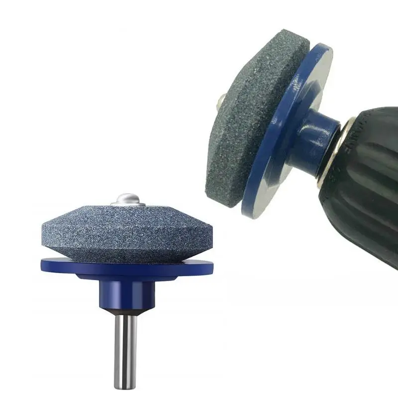 2PCS Lawn Mower Sharpener Universal Drill Blade Grinder Faster Rotary Garden Tool