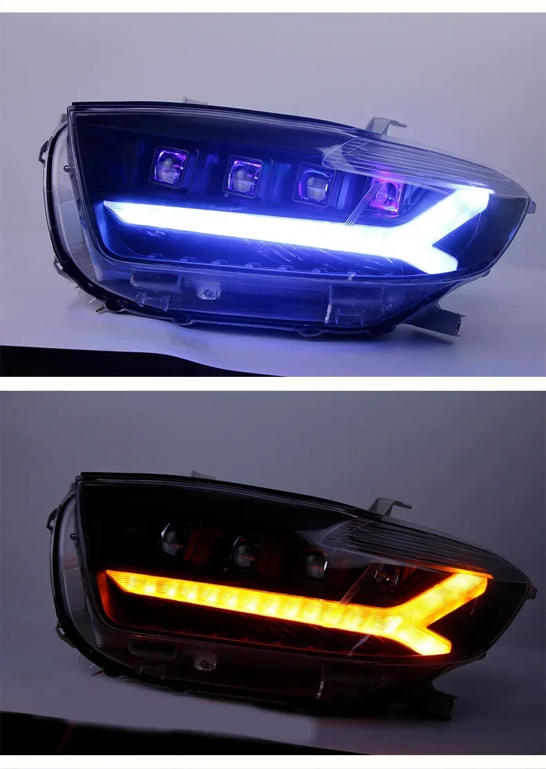 LED Headlight assembly For Toyota Highlander 2007-11 full led DRL daytime running light turn signal lamp Car accessories