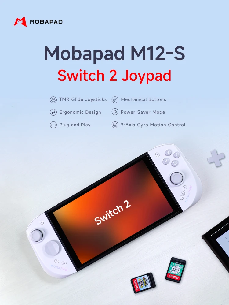 MOBAPAD M12 HD / M12S コントローラー（ニンテンドースイッチ2用）TMRスティック、メカニカルボタン、HDランブルジョイパッド搭載（スイッチ2本体用）