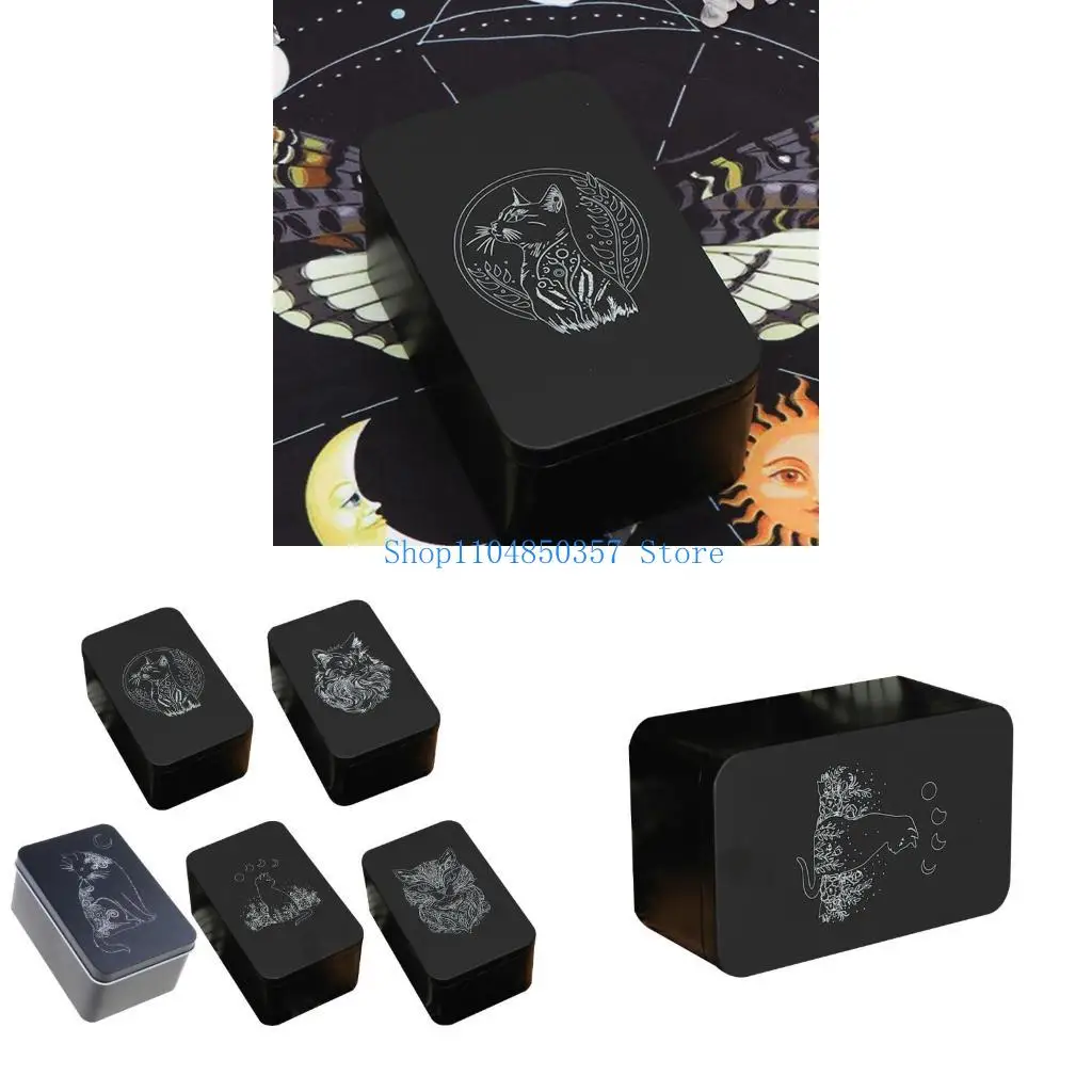 

5ASD прямоугольник Tarots Box Организаторы пьесы для хранения карты коробка для переноски монеты монеты