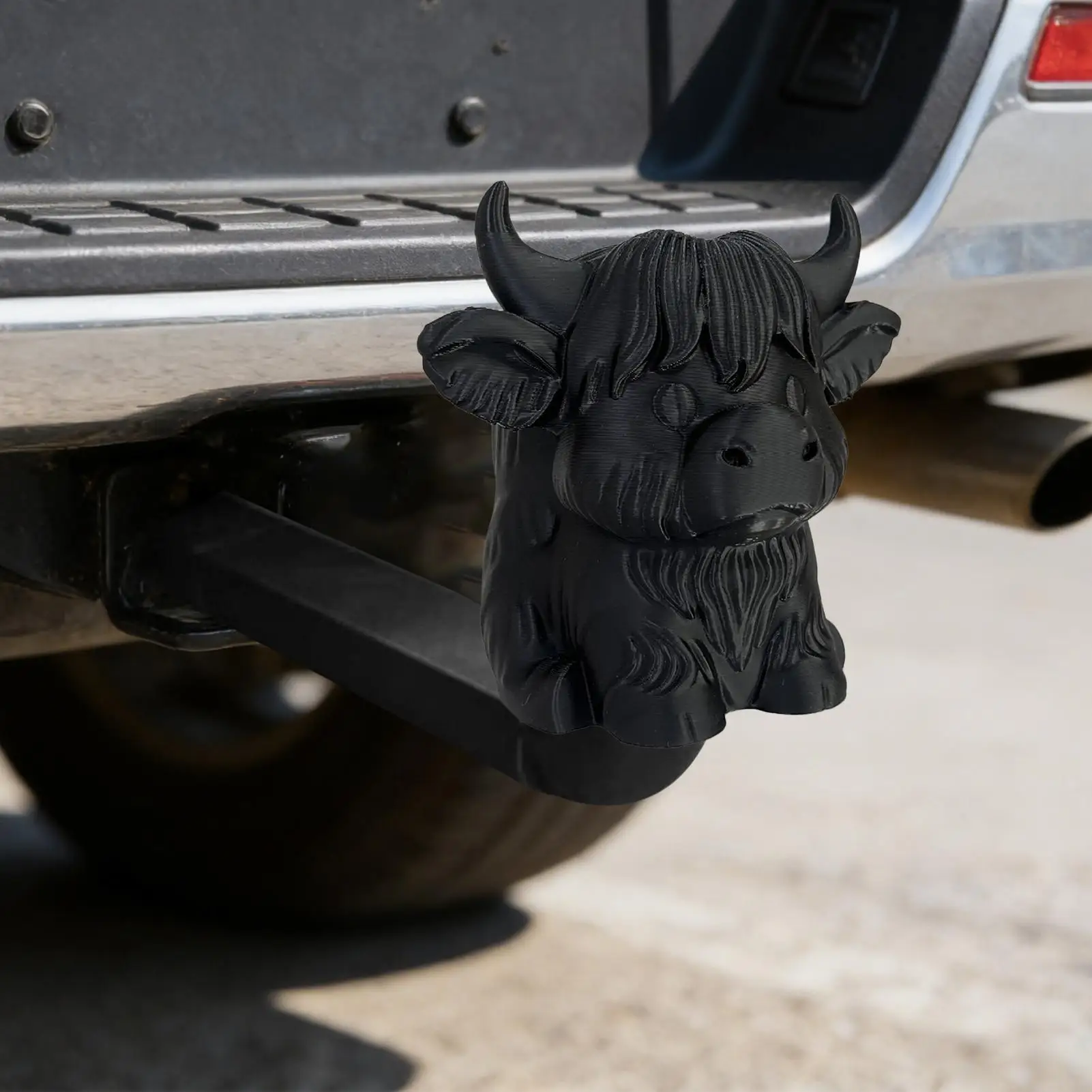 Highland Cattle Hook Cover Funny Trailer Hitch Cover UVResistant Trailer Accessories Automotive Decoration Plastic Trailer Hook