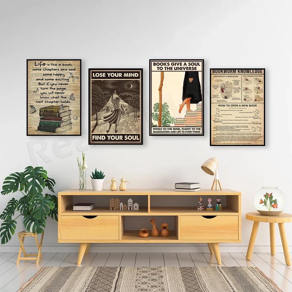 Books Give A Soul To The Universe poster, bookworm knowledge poster, book poster, book gift, reading poster, reading book gift