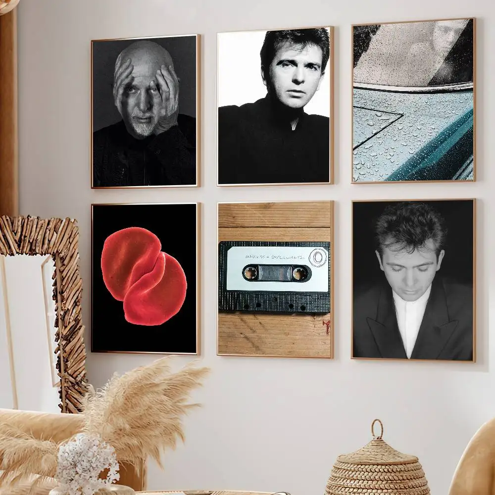 Singer P-Peter G-Gabriel I O Album Poster Self Adhesive Decoration Bedroom Home Wall Sticker Prints Painting Living Room Office