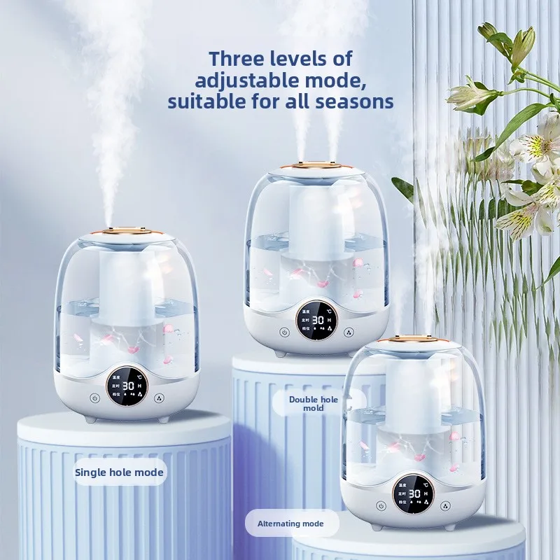 

Увлажнитель с двойным распылением большой емкости, 3 л, небольшая бытовая модель, светодиодные фонари, умный таймер, автоматическое отключение, идеальное