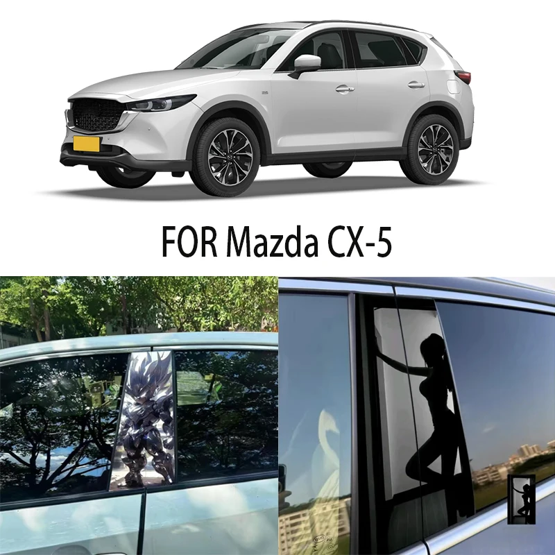 

Door Window Decoration Trims Pillar Posts Stickers Auto Styling For Mazda CX-5 Car accessories