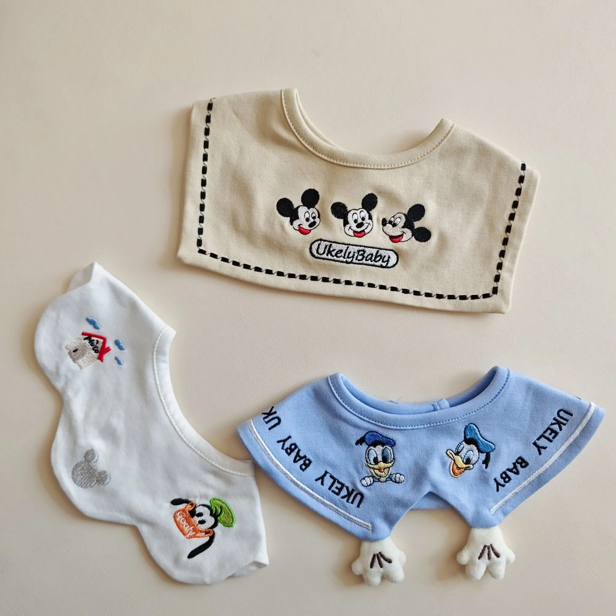 

New 3pcs Baby Bib Set Cute Baby Girl Boy Stuff Feeding Bibs Bebe Burp Cloth Kid Items Burp Clothes Saliva Towel Toddler Bib Gift