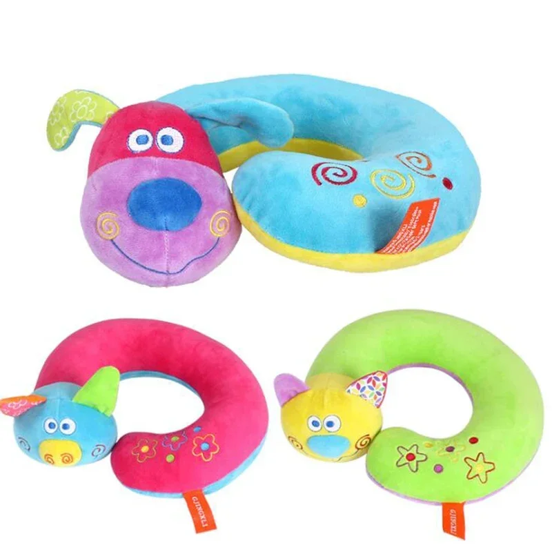 Cute Cartoon Animal Kids pillow U-shaped Memory Travel Pillow Neck Support Headrest For Children Car Airplane Sleep