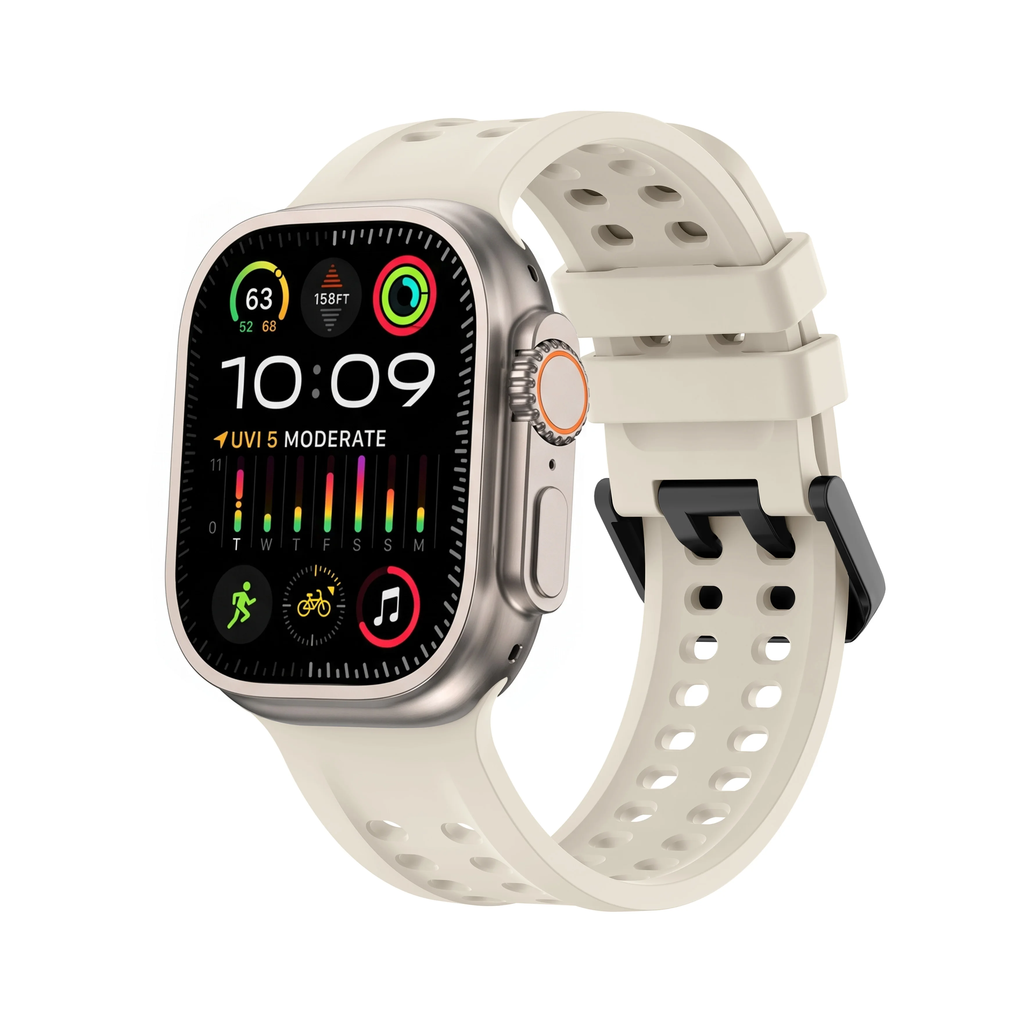 Silicone Strap for Apple Watch Ultra 4 3 2 Bands 49mm 44mm 40mm 46mm Sport Breathable Bracelet Correa iWatch Series 12 11 10 SE