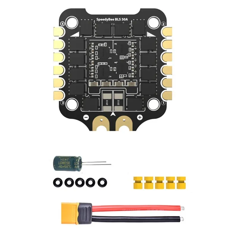 

SpeedyBee F405 BLS 55A 50A 30x30 4-in-1 BLHeli_S ESC 30.5 x 30.5mm 3-6S LiPo 1000uF Low ESR Capacitor For FPV Racing Drone