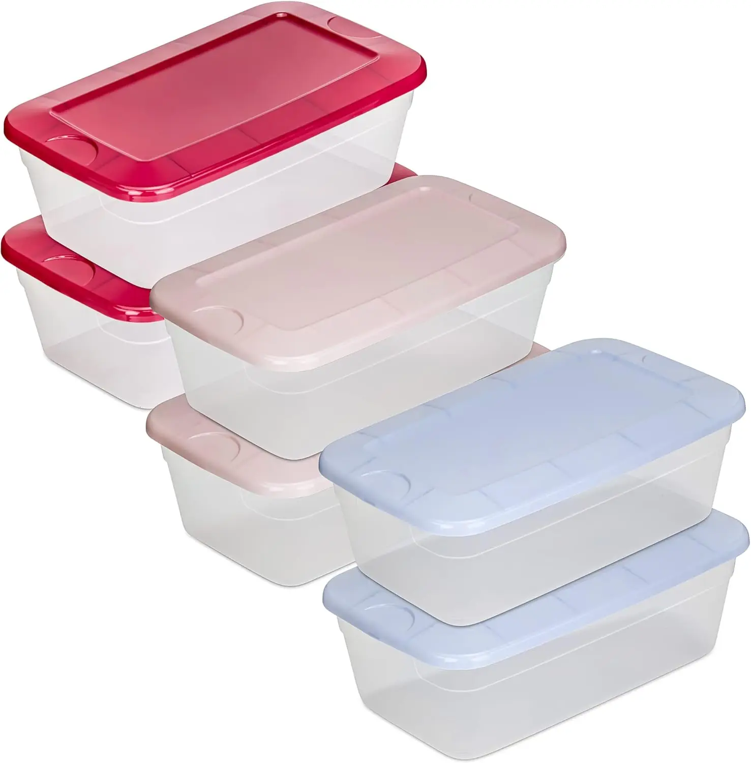 

6 Clear Plastic Storage Containers, Shoe Boxes 6 Quart, Stackable, Closet Storage Box, Perfect for