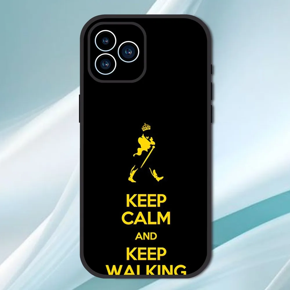 J-Johnnie Walker Logo Phone Case For iPhone 13 12 11 14 15 Pro XS Max XR X 8 7 6S 6 Plus SE 2020 Soft Back case image 3