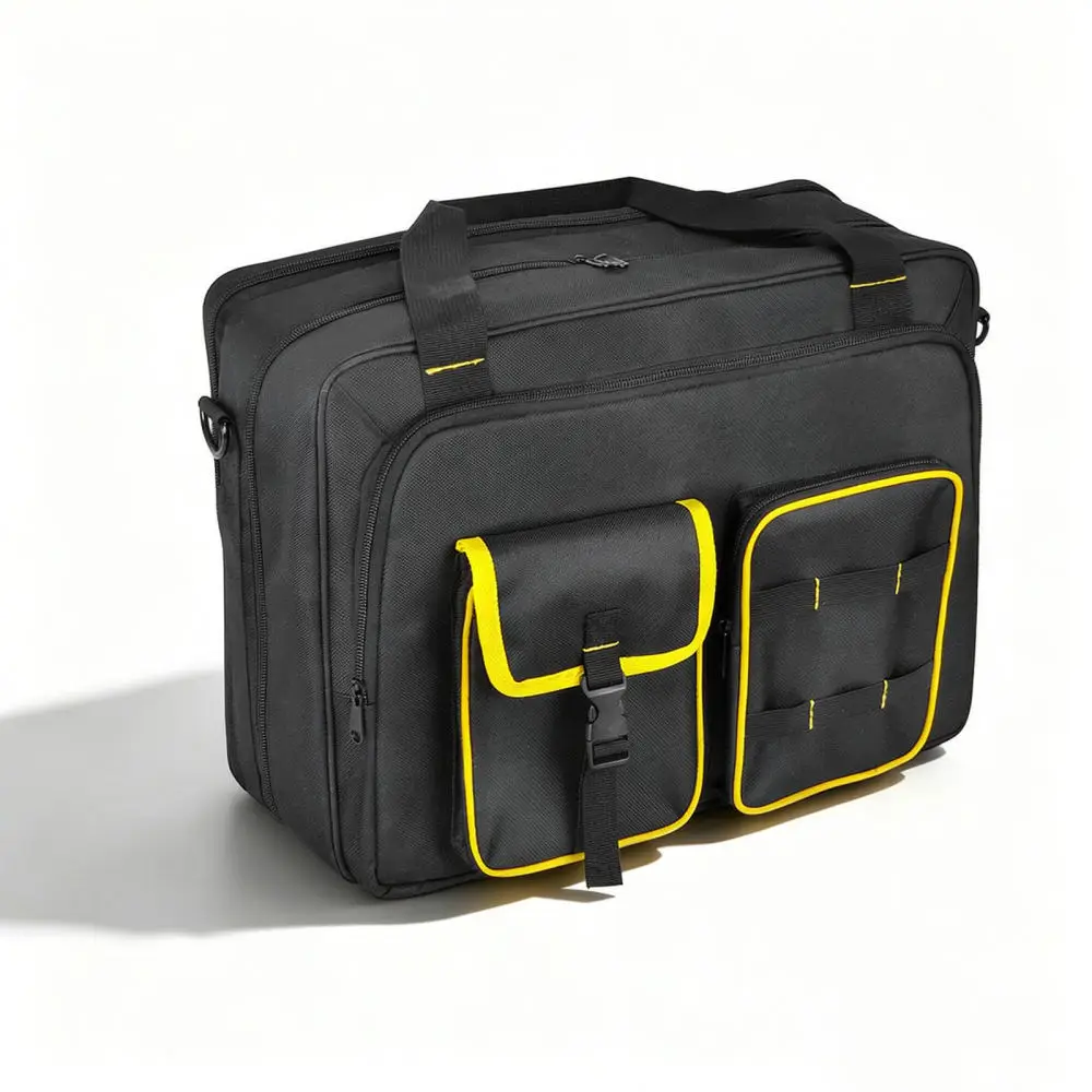 Professional Tool Organizer Bag Heavy Duty Oxford Material Handbag Portable Electrician Pouch Construction Work Case