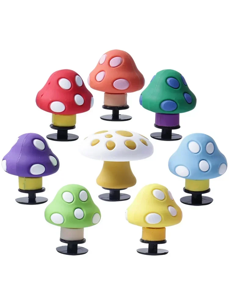1 pièces 3D champignon multicolore chaussure boucle breloques accessoires décorations pour sandales sneaker sabot bricolage plante cadeau
