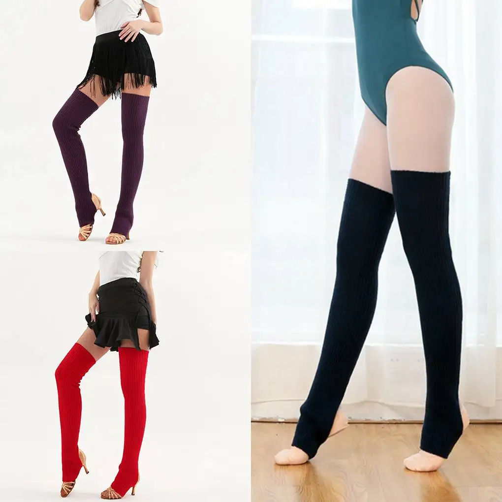 Jambières longues sans pieds pour femmes et filles, chaussettes chaudes, bas de ballet de danse, hiver, automne, 1 paire