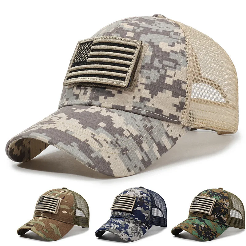 

Peaked Embroidered Velcro Outdoor Military Enthuiat Sunhade Sun Protection Baeball Cap Fahion Sport Breathable Meh