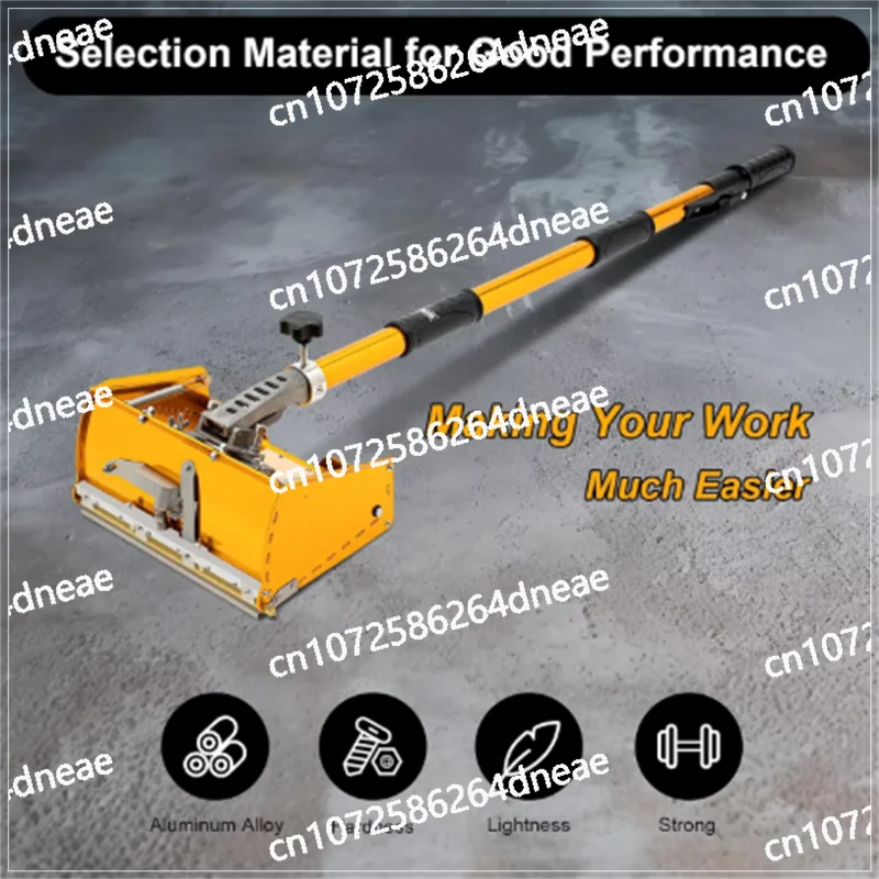 

Drywall Mud Flat Box with 40''-63.8'' Handle Drywall Putty Flat Finishing Box Drywall Tools Wallboard Finishing