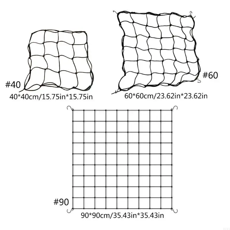 R1WA Plant Support Scrog Net Elastic Trellis for Greenhouses Tent 40x40/60x60/90x90cm