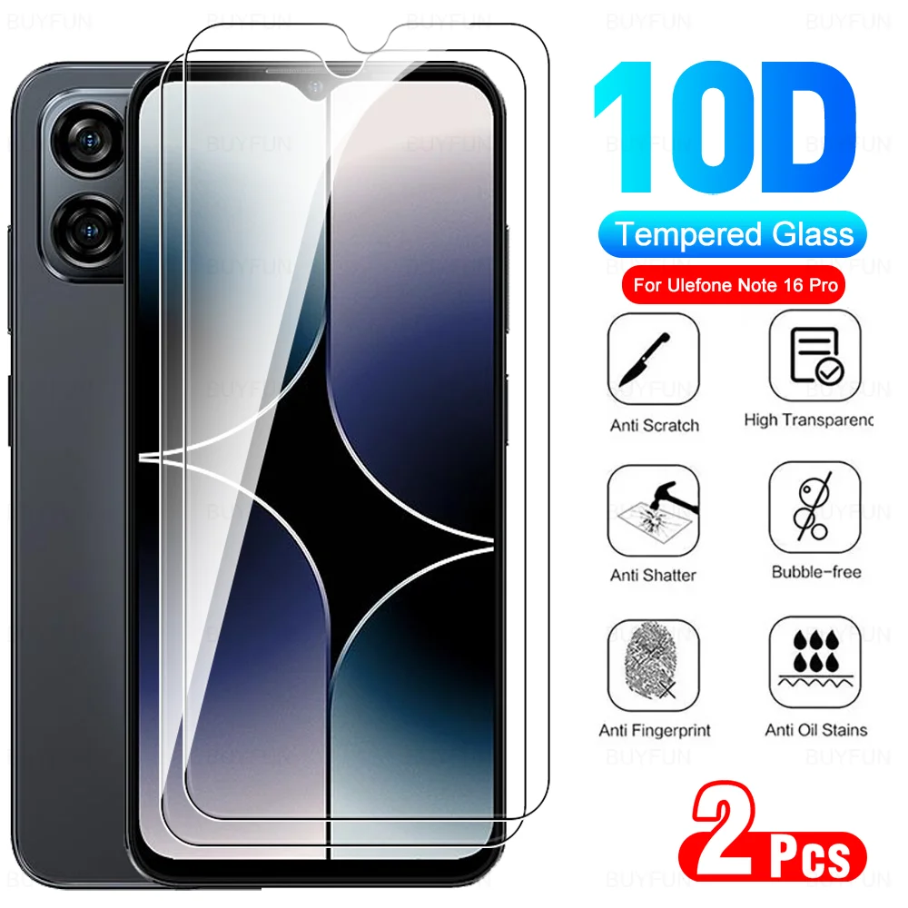 

2 шт. 9H стекло для Ulefone Note 16 Pro 4G Закаленное стекло для защиты экрана Ule Fone Note16 16Pro Note16Pro 6,52 дюйма Защитная HD пленка