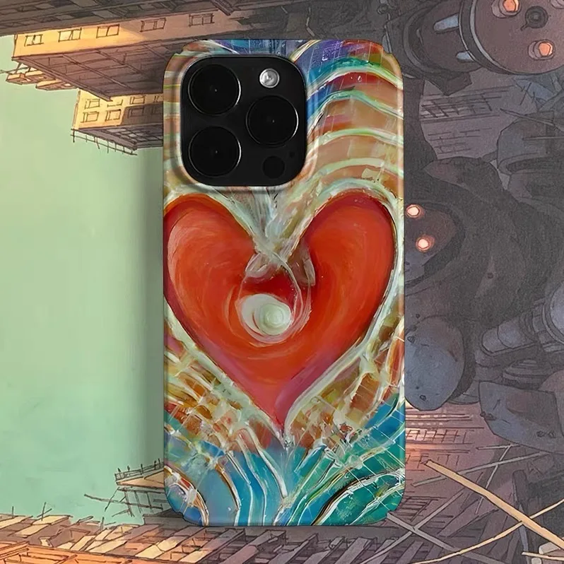 

Creative Love Graffiti Art Phone Case for IPHONE 17 Air 16E 15 PROMAX 14 Plus 13 12 MINI 11 PRO 16Plus XR XS Acrylic Phone Cover