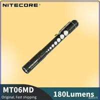 NITECORE MT06MD Professional Medical Flashlight Nichia 219B 180LM Power By 2* AAA batteries Pen light Engineers Mechanical