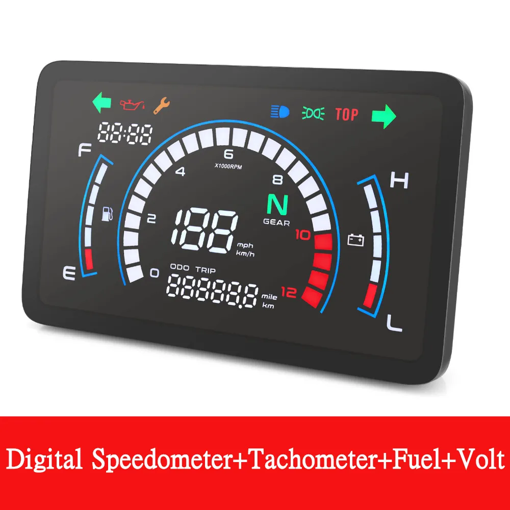 

Motorcycle Digital Speedometer Voltage Fuel Gauge Motorbike Dashboard Full Digital Speed Meter For Honda EX5 Dream/EX5 Ipowed