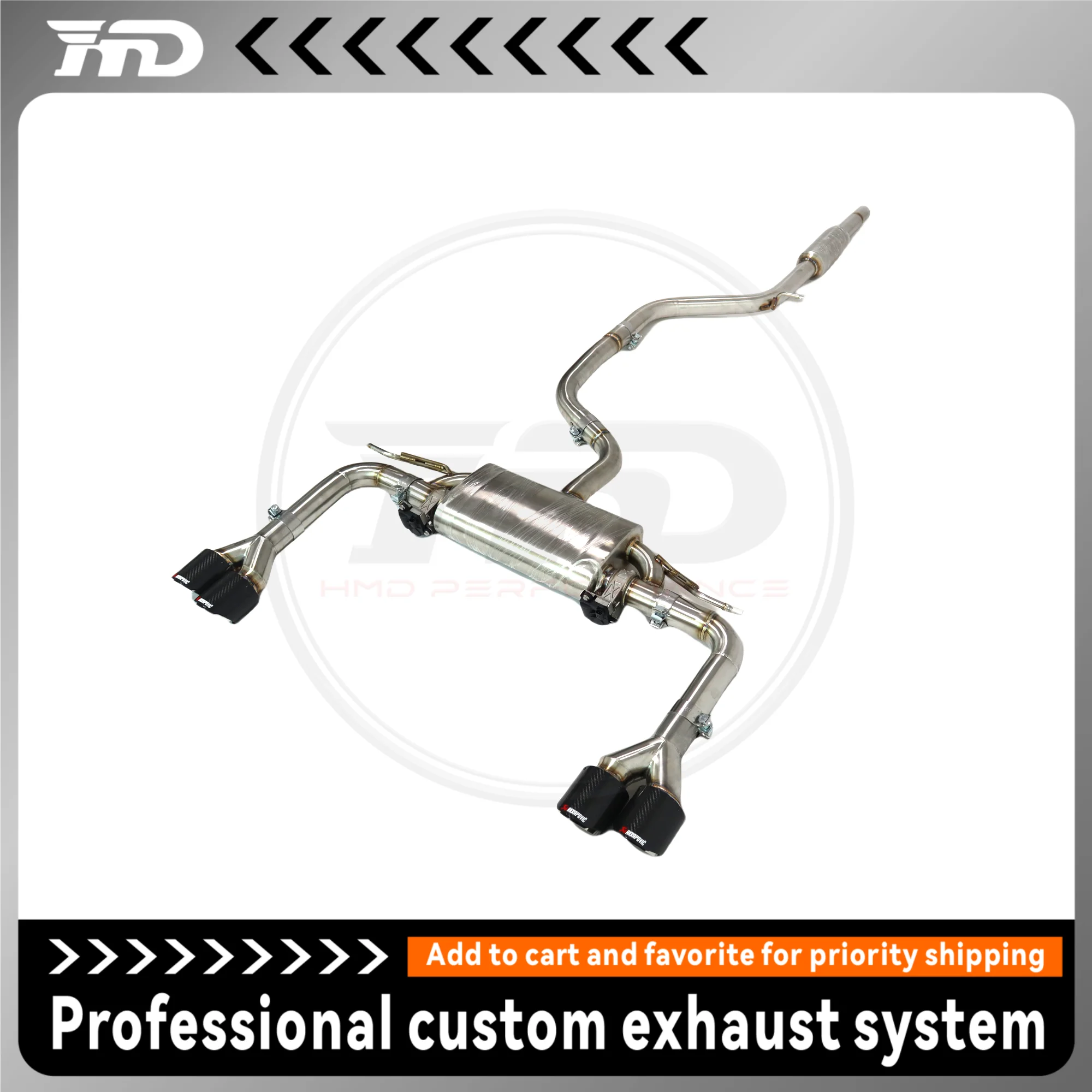 

HMD Stainless Steel Exhaust System Performance Catback For Audi A3 1.4T 1.8T 2.0T Auto Modification Electronic Valve Muffler