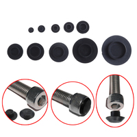 10PCS M5-12 Practical Black Hex Socket Head Cover Caps Fasteners Screws Allen Bolt Screw Nut Round Protector