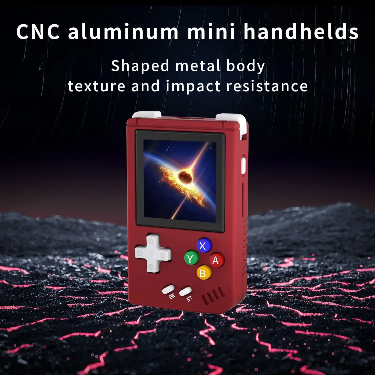 Rg Nano Aluminum Alloy Mini Ps1 Handheld Portable Game Console Keychain Mini Game Console Compact And Exquisite