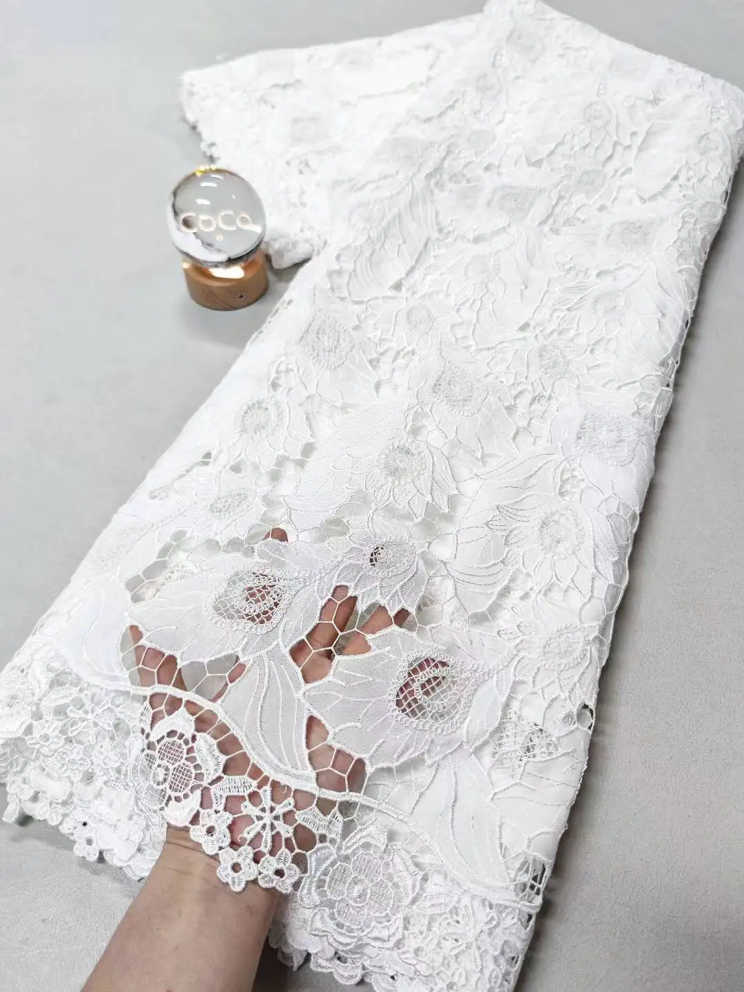 

2025 High-Quality Nigerian Tulle Lace Fabric for Wedding Dress Embroidery Sequins Party Guipure Chiffon Sewing XL094 5Yard