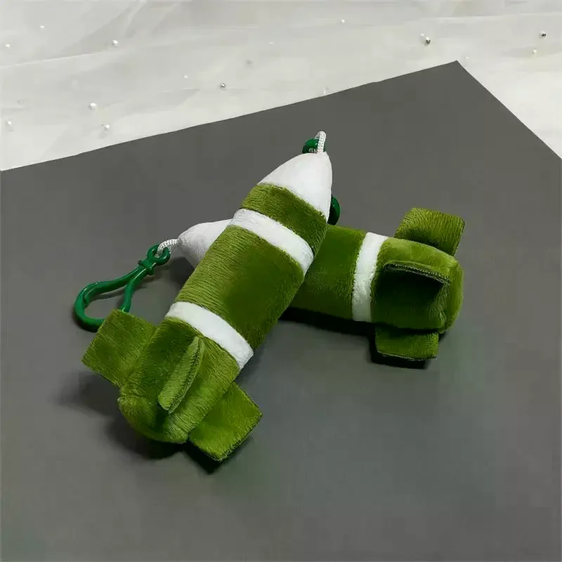 1/2개 귀엽고 재미있는 미사일 모델 봉제 인형 장난감 키체인 가방 펜던트 백팩 장식품 키링 크리스마스 선물