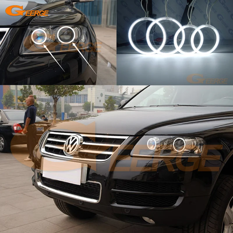 For Volkswagen VW Touareg 7L 2003 2004 2005 2006 2007 2008 2009 2010 Excellent Ultra Bright CCFL Angel Eyes Kit Halo Rings