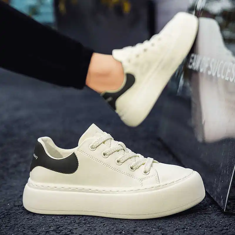 Round Nose Massive Men's Brown Shoes Walking Skates For Sneakers Tennis On Offer Sports Special Wide Trends Famous
