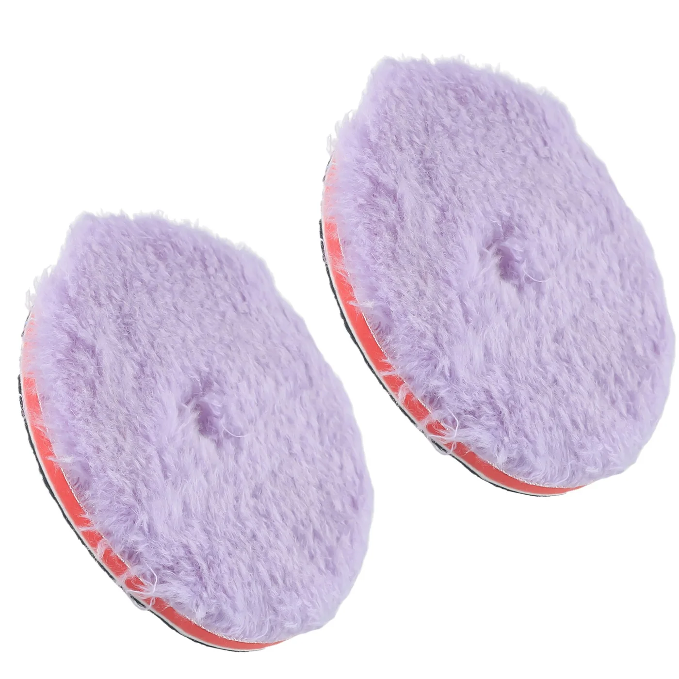 2PCS 5.5 Inch Purple Long Wool Polishing Pad Sponge Foam Buffer For Car Paint Waxing Finishing Sanding Discs Accessories