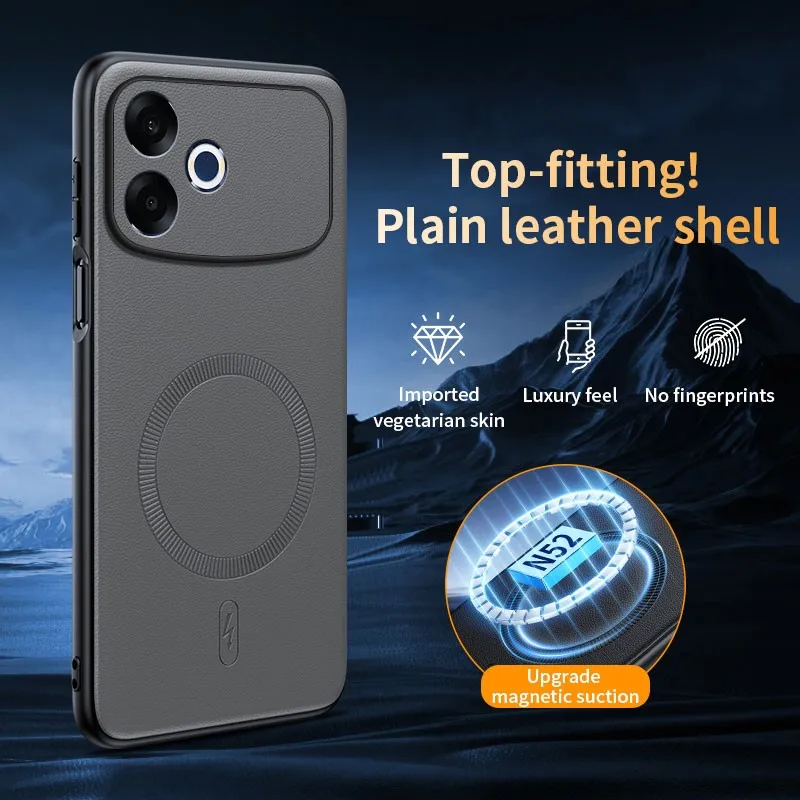 For OPPO A6s Pro Case Magnetic Leather Shield Cover For OPPO A6s Pro Anti-Fingerprint Non-Slip PC+TPU