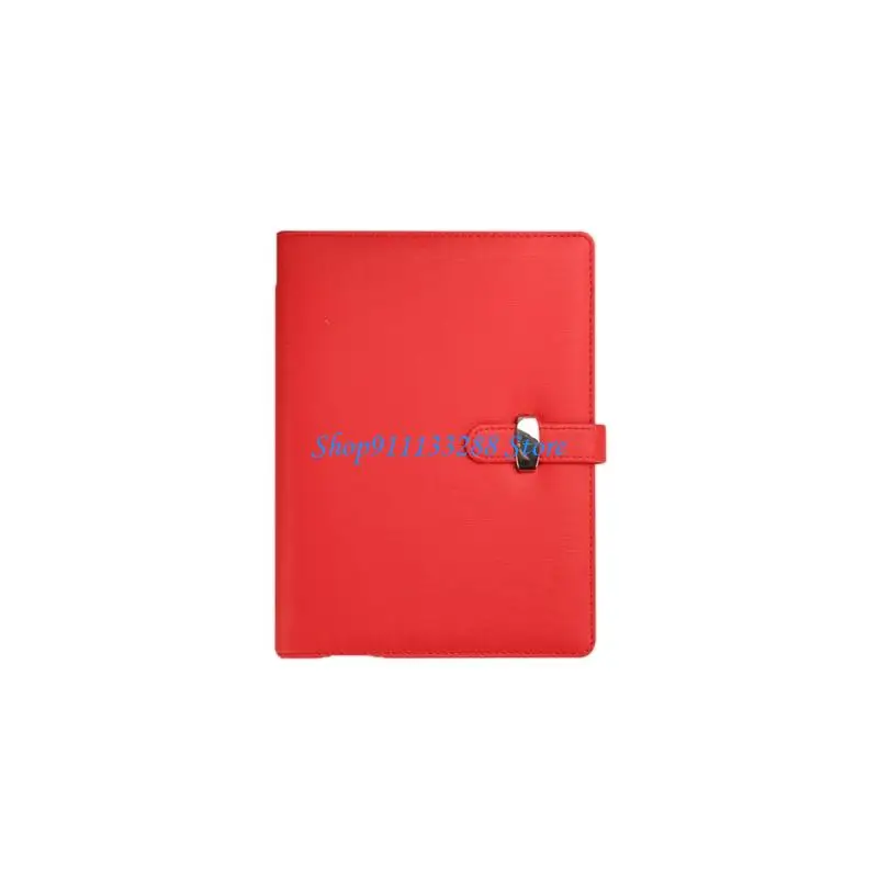 

G88D Refillable Hardcover Notebook With 6 Rings Leather Binder Covers 160 Pages Lined