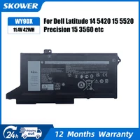 SKOWER 42Wh WY9DX batería del ordenador portátil para Dell Latitude 14 5420 15 5520 Precision 3560 63Wh RJ40G P137G P137G001 P104F P104F001